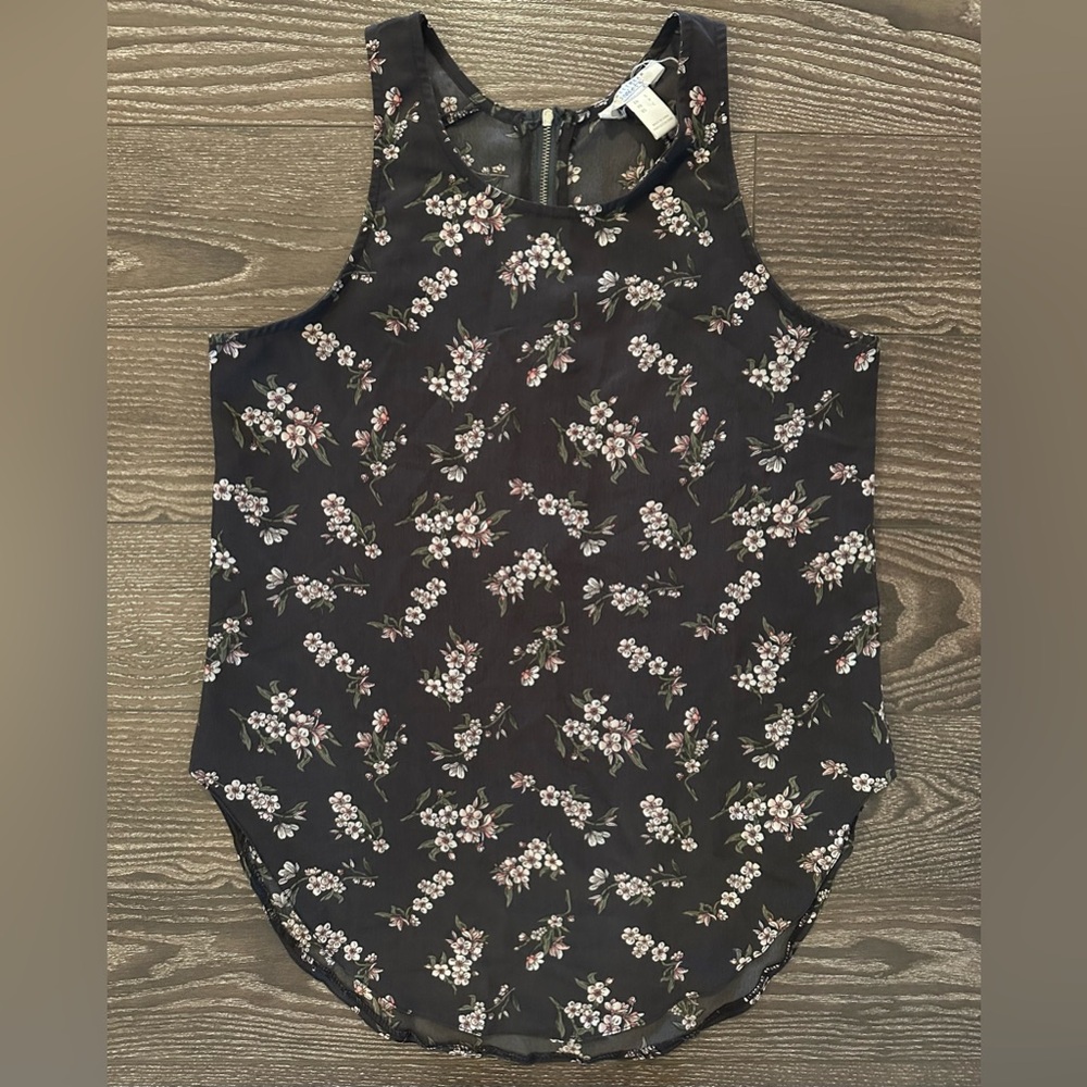 Floral Zipper Tank
